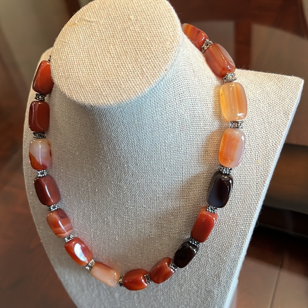 Vintage real stone necklace. Quality piece